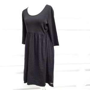 Matilda Jane Dress Womens Sz Small Black "The Discovery" Fit Flare Hi/Lo Hem
